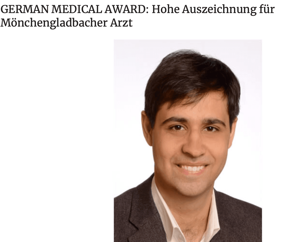 GERMAN MEDICAL AWARD: High Honor for Mönchengladbach Doctor